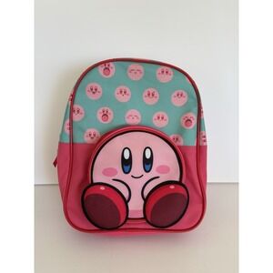 Kirby Nintendo Official Backpack Medium Size Cloth Pink Printed Anime Kawaii